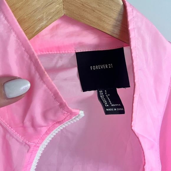 Electric pink forever 21 windbreaker! - Picture 2 of 2